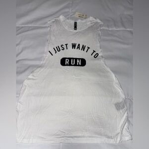 Aeropostale White Graphic Muscle Tee